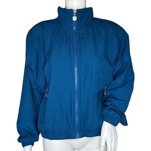 Kaelin Jacket Womens Medium Petite Blue Insulated Lined‎ Windbreaker Ski Vintage